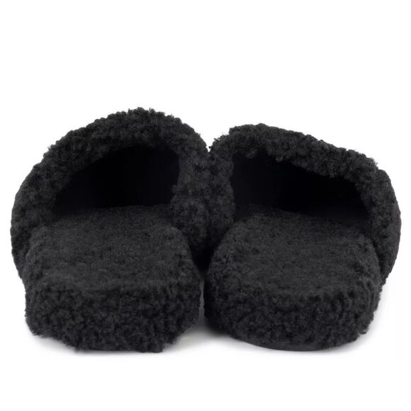 Balenciaga Men's Faux Shearling Slip On Mules Black EU Size 41 Unisex - Picture 3 of 14